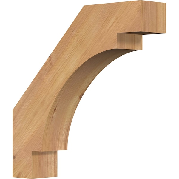 Ekena Millwork 3 1/2"W x 16"D x 16"H Merced Smooth Knee Brace, Western Red Cedar BRC04X16X16MRC00SWR - main